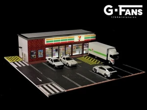 1:64 7-11 (7-Eleven) w/Parking Lot Diorama Display with LEDs -- G-Fans 710020 - Bild 1 von 10