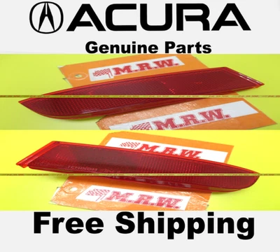 Juego de luces traseras Acura ILX 2013 clip de parachoques trasero cubierta de lente roja izquierda derecha nuevo OEM Foto 1 de 4