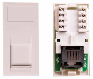 ANTIFERENCE - Module RJ45 Cat6 Blanc - Photo 1/1