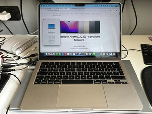 MacBook Air M2 2022, A2681, 8 Go Ram, 256Go SSD - Tastiera KO - per ricambi - Photo 1/5