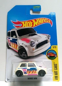 Hot Wheels Cars 2016 Morris Mini Cooper HW Art Cars 3/10 Scale 1:64 New - Picture 1 of 5