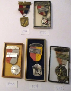 5 VINTAGE 1950-56 NEBRASKA STATE / NRA RIFLE PISTOL SHOOTING MEDALS *COLLECTIBLE - Picture 1 of 5