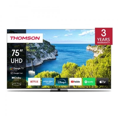 Thomson TV 75 THOMSON 4K  SMART UHD T2/C2S2 GOOGLE TV FRAMELESS PIEDE - Immagine 1 di 4