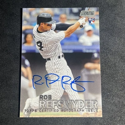 ROB REFSNYDER Rookie Auto 2016 Topps Stadium Club Baseball SCA-RR - Image 1 of 2