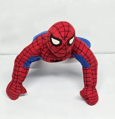 "Juguete de peluche de colección Spiderman etiquetas Marvel 2002 Kellytoys agachado 16"" cómics" Foto 1 de 4
