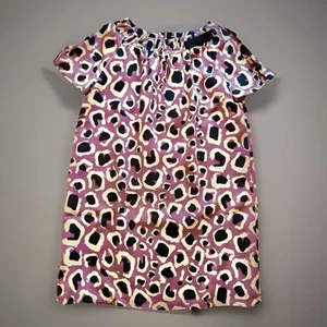 XLNT Gucci SZ 4 Girls Silk Purple Black Spotted Designer Dress Party RP$1190 - Picture 1 of 10