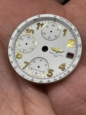 Breitling Chronomat Ref 81950 esfera blanca para relojes 18k o dos tonos. Foto 1 de 4