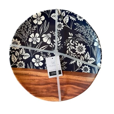Juego de 4 Platos de Cena Rachel Ashwell Madera Grano Azul Floral Melamina 11" Nuevos  Foto 1 de 4