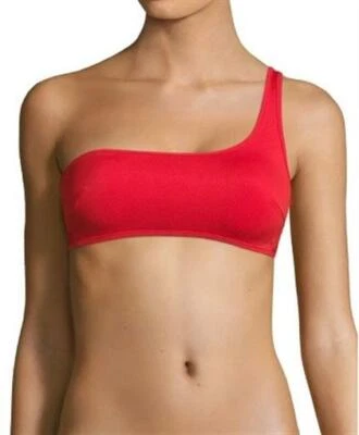 Stella McCartney 187956 Womens One Shoulder Bikini Top Swimwear Red Size Large - Image 1 of 3