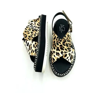 NWT AGL Animal Print Thick Strap Sandals, Women's 38 (US 8, 24cm) (GG-1113) - Picture 1 of 11