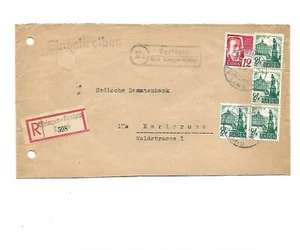 FZ Baden / Efringen - Kirchen Land, L2 auf Beh.-R.-Zettel + Ra2 (17a) Egringen  - Bild 1 von 2