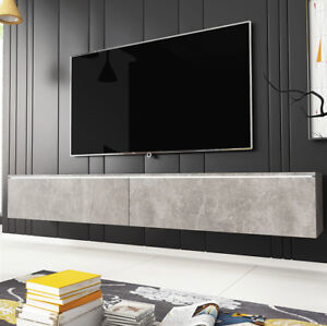 TV-Lowboard Geran 180 Tisch Stilvoll Wohnzimmer Sideboard Hänge mit Beleuchtung