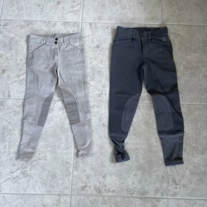 Pantaloni equitazione Ovation marrone/grigio TAGLIA 10 e 12 - confezione da 2 - Foto 1 di 11