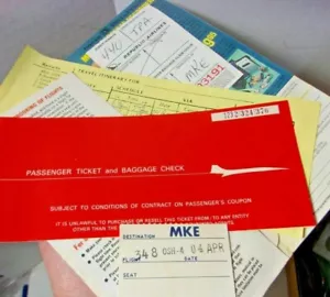 Vintage Republic Airlines Passenger Ticket & Baggage Claim receipts aviation - Picture 1 of 7