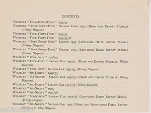 WOLSELEY DATENBLÄTTER + SCHALTPLÄNE 15PP VERÖFFENTLICHT 1956, KOSTENLOSER VERSAND AUSTRALIEN - Bild 1 von 3