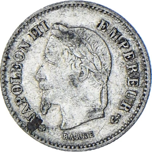 [#849580] Münze, Frankreich, Napoleon III, 20 Centimes, 1867, Strasbourg, S, Sil - Picture 1 of 2