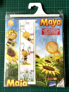 Vervaco Maya Bees & Flowers Height Chart Cross Stitch Kit 18cmx70cm Personalised - Picture 1 of 2