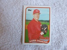 Topps 1989 MLB "NORM CHARLTON" #737 Cincinnati Reds Trading Card n24 
