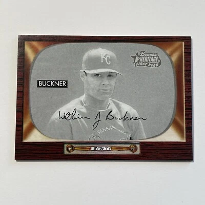 2004 Bowman Heritage Billy Buckner Royals RC Black and White Parallel Card #258 - Image 1 of 2
