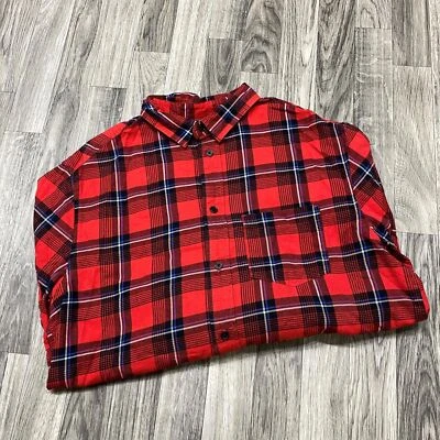 DIVIDED by H&M Button Down Long Sleeve Red Plaid Casual Shirt Men's Size Medium - Image 1 of 4