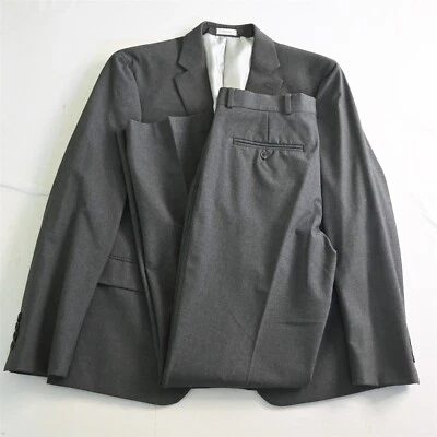 J. Ferrar 40S 30x32 Gray Slim Fit Mens Jacket Pants Suit - Image 1 of 4
