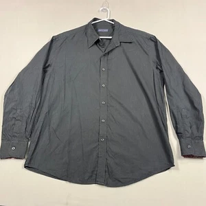 David Smith Cotton Black Long Sleeve Casual Party Shirt Mens 2XL XXL - Picture 1 of 14