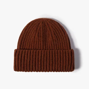 Unisex Cashmere Knitted Beanies Winter Warm Cap Men Women Casual Hat - Picture 1 of 27