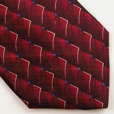 Corbata Savile Row Abstracta Geométrica Ondas Rojas Para Hombre 57x4 Moderna Audaz Potencia Foto 1 de 4