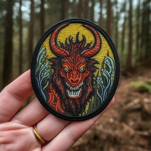 Jersey Teufel Patch Bügelbild Applikation Cryptid Badge, Myth Legend Folklore Kreatur - Bild 1 von 12