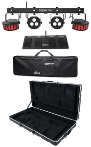 Chauvet DJ GigBAR Flex Lighting Kit w/2) Derby+2) Par Can Lights+Footswitch+Case - Picture 1 of 12