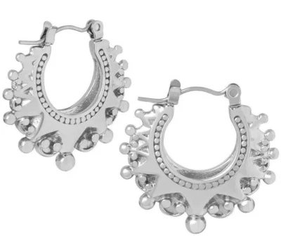 СЕРЕБРЯНЫЕ ОБРУЧИ ВИКТОРИАНСКИЙ ЦЫГАНСКИЙ КРЕОЛЬСКИЙ МАЛЕНЬКИЙ 25 ММ 18K ЗОЛОТО ЗАПОЛНЕННОЕ СЕРЬГИ-КОЛЬЦА - Изображение 1 из 3