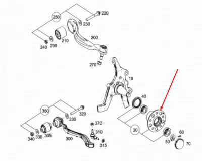MERCEDES-BENZ CLS C218 COJINETE DE HUSILLO DE CUBO DE RUEDA DELANTERA A2183300125 NO🇺🇸DEBERES Foto 1 de 2