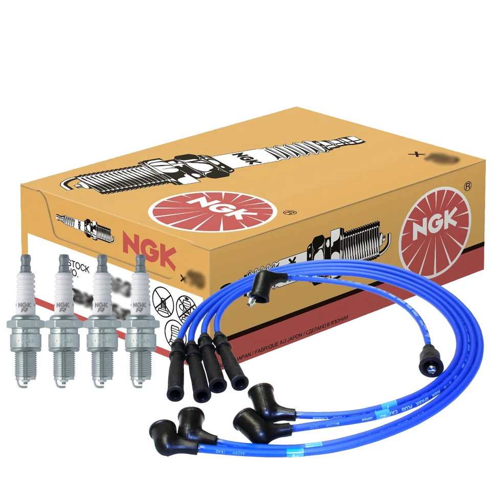 NGK Wire & 4 Standard Spark Plugs Kit For Chevrolet LUV Pickup 1.8 L4 - Image 1 of 1