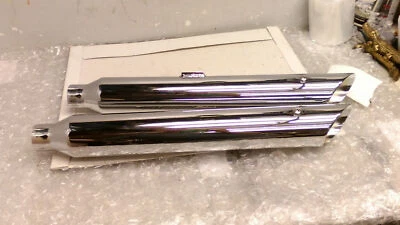 Silenciadores corte Baloney Chrome Rush 26404-175 Harley Softail Fat Boy 2007-2017 Foto 1 de 4