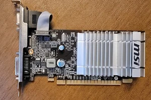 MSI GeForce 8400GS 512MB PCI-e silent graphics card, DVI VGA N8400GS-MD512H - Picture 1 of 3