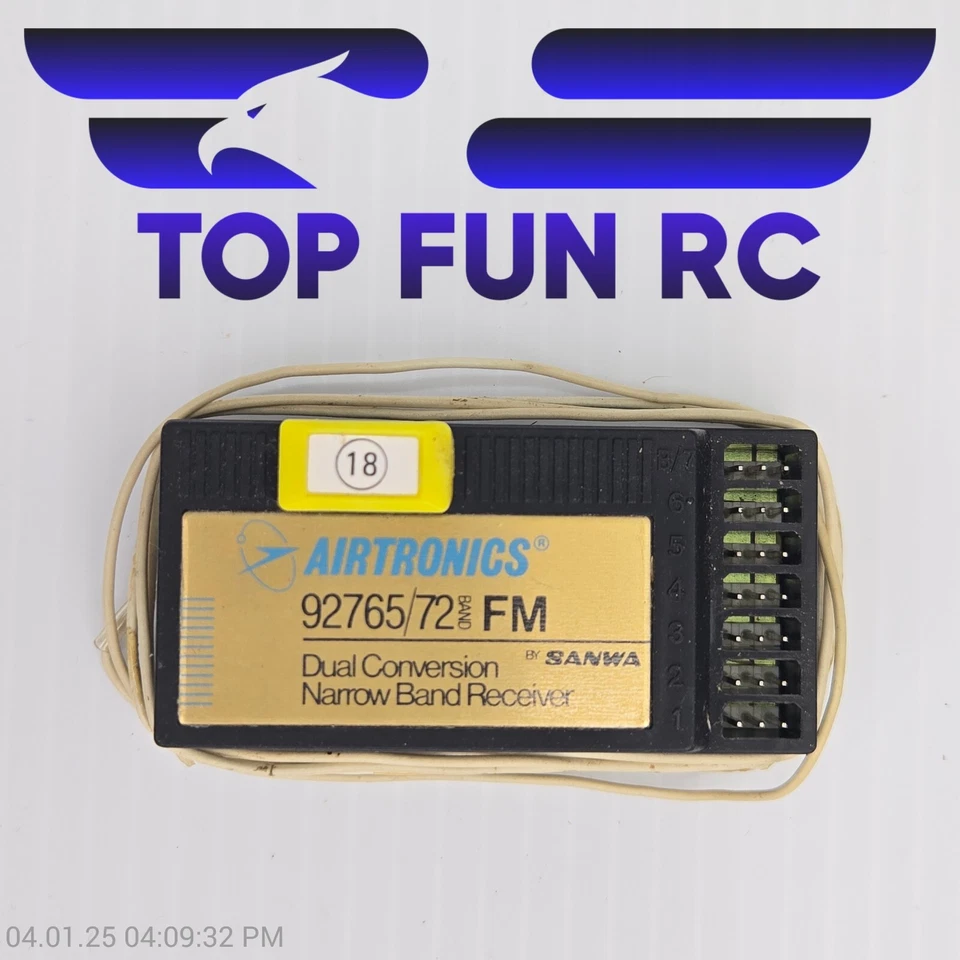 Airtronics 92765/72 Band FM Dual Conversion Narrow Band Receiver By Sanwa - Image 1 of 1