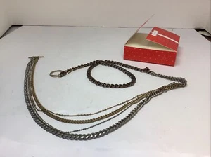 Bracelet/collier triple enveloppe Stella & Dot Luna, neuf dans sa boîte - Photo 1/5