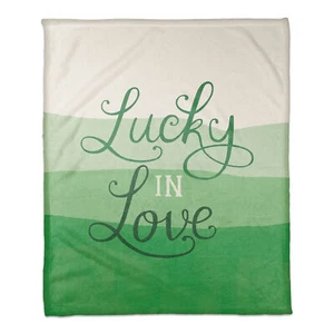 Creative Products Lucky In Love 50 x 60 Coral Fleece Blanket - Picture 1 of 3