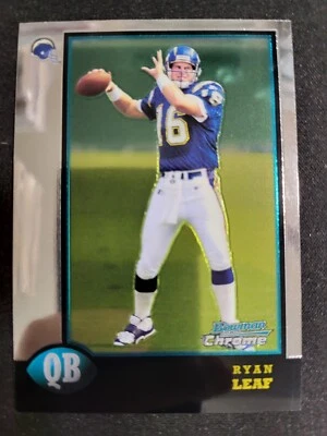 1998 Bowman Chrome Ryan Leaf RC Card #10 Chargers - Image 1 of 2