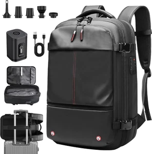 Vakuum Rucksack Reise, Airback Vakuum Kompression Reiserucksack mit Pumpe, Wa - Bild 1 von 12