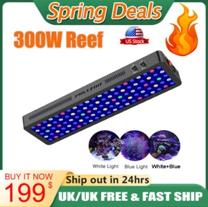 300W Dimmable LED Aquarium Light Reef Light Full Spectrum Marine Fish Coral Lamp - Picture 1 of 12