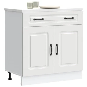 Kitchen Base Cabinet Kalmar White Engineered Wood - Picture 1 of 12