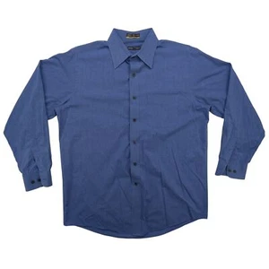 Cambridge Classics Shirt Mens 16.5 34/35 End on End Blue Button Up Dress Work - Picture 1 of 9