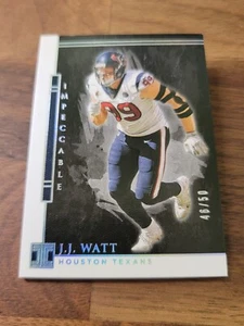 2019 Panini Impeccable J.J. Watt Base SP #/50 Texans - Picture 1 of 2