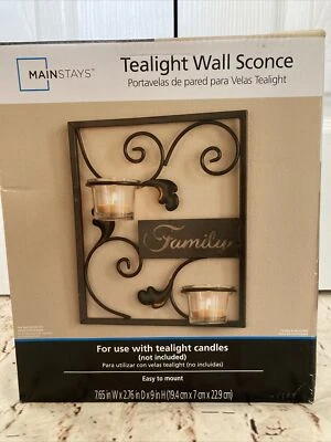 Aplique de pared Mainstays Family Tealight Foto 1 de 3