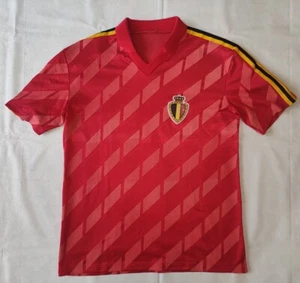 MAGLIA CALCIO ADIDAS VINTAGE FOOTBALL SHIRT BELGIO BELGIUM 1985/90 HOME - Foto 1 di 11
