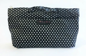 iBlues Black & White Polka-dot Zip-up Makeup Wash Toiletries Bag Case - Bild 1 von 4
