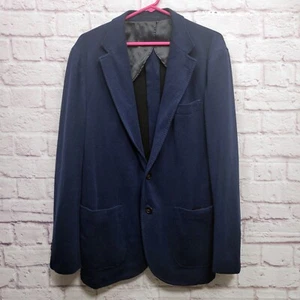 Angelico Gorgomoro italienischer Blazer Gr. 42 unstrukturiert Baumwollmischung dunkelblau - Bild 1 von 9