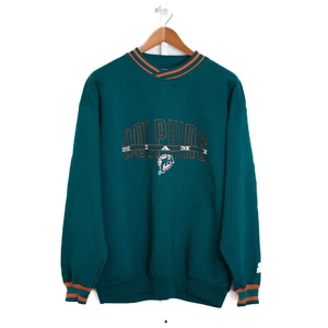 Sudadera De Colección Años 90 Miami Dolphins Starter Polar Cuello Redondo Para Hombres XL NFL - Imagen 1 de 9