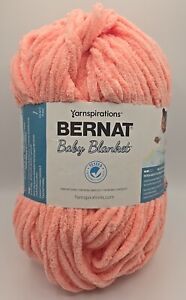 Bernat Baby Blanket Yarn "Coral Blossom" Color 10.5oz/300g/220yds/201m #6 Bulky